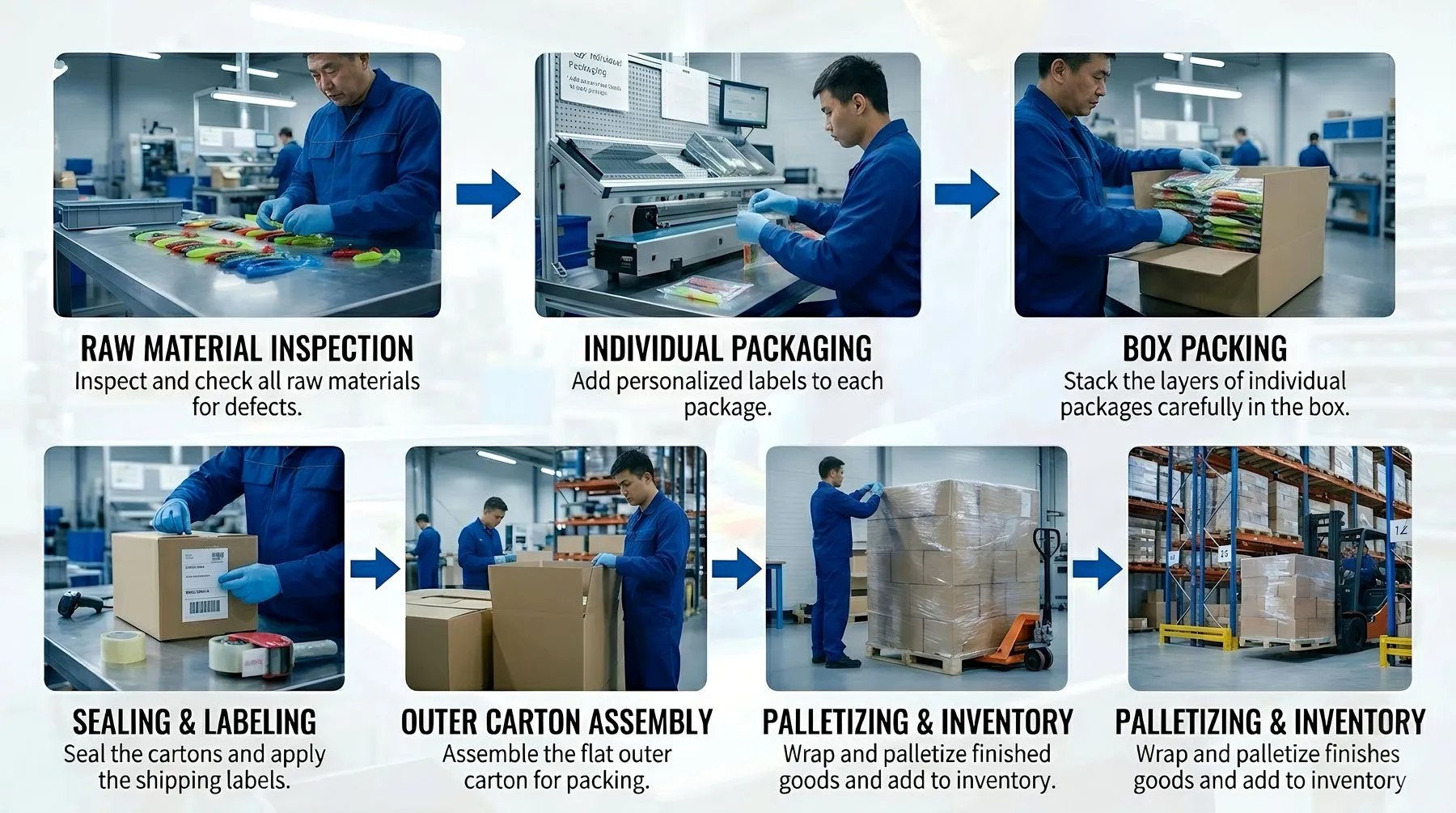 B2B lure export packing workflow
